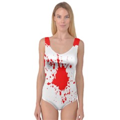 Red Blood Splatter Princess Tank Leotard  by Mariart