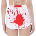 Red Blood Splatter High-Waisted Bikini Bottoms View2