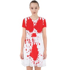 Red Blood Splatter Adorable In Chiffon Dress