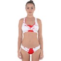 Red Blood Splatter Cross Back Hipster Bikini Set View1