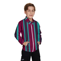 Red Blue Line Vertical Wind Breaker (kids) by Mariart