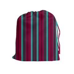 Red Blue Line Vertical Drawstring Pouches (extra Large)