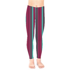 Red Blue Line Vertical Kids  Legging by Mariart