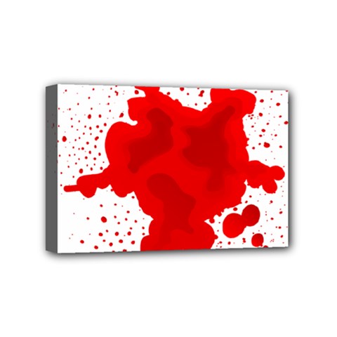 Red Blood Transparent Mini Canvas 6  X 4  by Mariart