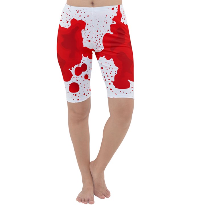 Red Blood Transparent Cropped Leggings 