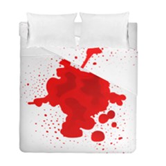 Red Blood Transparent Duvet Cover Double Side (full/ Double Size) by Mariart