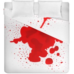 Red Blood Transparent Duvet Cover Double Side (king Size)