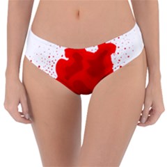 Red Blood Transparent Reversible Classic Bikini Bottoms