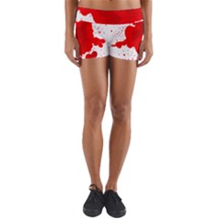 Red Blood Transparent Yoga Shorts