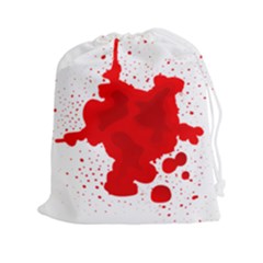 Red Blood Transparent Drawstring Pouches (xxl)