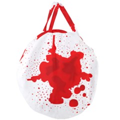 Red Blood Transparent Giant Round Zipper Tote