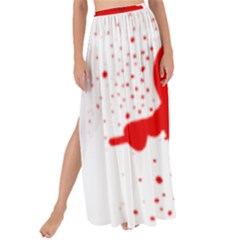 Red Blood Transparent Maxi Chiffon Tie-up Sarong