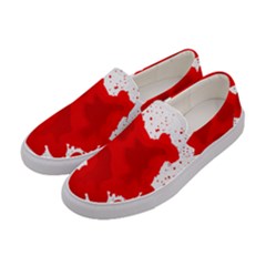 Red Blood Transparent Women s Canvas Slip Ons by Mariart