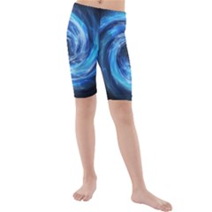 Hole Space Galaxy Star Planet Kids  Mid Length Swim Shorts by Mariart