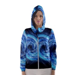 Hole Space Galaxy Star Planet Hooded Wind Breaker (women)