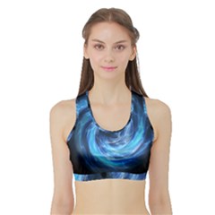 Hole Space Galaxy Star Planet Sports Bra With Border by Mariart