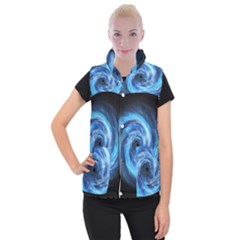 Hole Space Galaxy Star Planet Women s Button Up Puffer Vest by Mariart