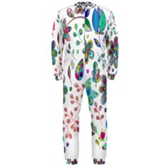 Prismatic Psychedelic Floral Heart Background Onepiece Jumpsuit (men)  by Mariart