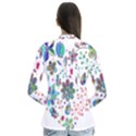 Prismatic Psychedelic Floral Heart Background Drape Collar Cardigan View2