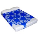 Snowflake Art Blue Cool Polka Dots Fitted Sheet (Queen Size) View2