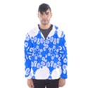 Snowflake Art Blue Cool Polka Dots Hooded Wind Breaker (Men) View1