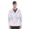 Prismatic Neon Floral Heart Love Valentine Flourish Rainbow Hooded Wind Breaker (Men) View1