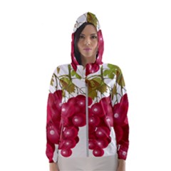 Red Fruit Grape Hooded Wind Breaker (women)