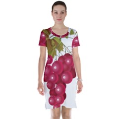 Red Fruit Grape Short Sleeve Nightdress by Mariart