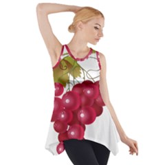 Red Fruit Grape Side Drop Tank Tunic