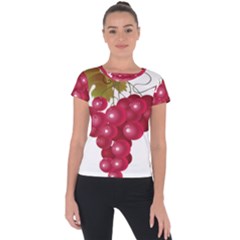 Red Fruit Grape Short Sleeve Sports Top 