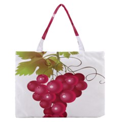 Red Fruit Grape Zipper Medium Tote Bag