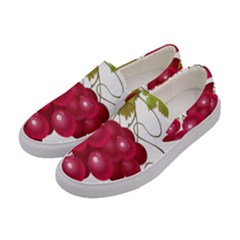 Red Fruit Grape Women s Canvas Slip Ons