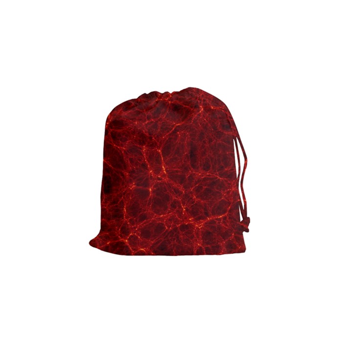 Simulation Red Water Waves Light Drawstring Pouches (Small) 