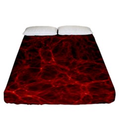 Simulation Red Water Waves Light Fitted Sheet (california King Size)