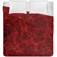 Simulation Red Water Waves Light Duvet Cover Double Side (king Size) by Mariart