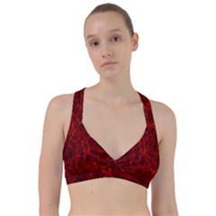 Simulation Red Water Waves Light Sweetheart Sports Bra by Mariart