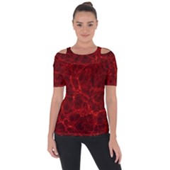 Simulation Red Water Waves Light Short Sleeve Top