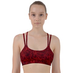 Simulation Red Water Waves Light Line Them Up Sports Bra