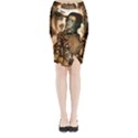 Steampunk, Steampunk Women With Clocks And Gears Midi Wrap Pencil Skirt View1