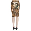 Steampunk, Steampunk Women With Clocks And Gears Midi Wrap Pencil Skirt View2