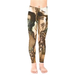 Steampunk, Steampunk Women With Clocks And Gears Kids  Legging