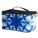 Snowflakes Blue Flower Cosmetic Storage Case View3