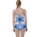 Snowflakes Blue Flower Boyleg Tankini Set  View2