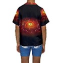 Space Galaxy Black Sun Kids  Short Sleeve Swimwear View2