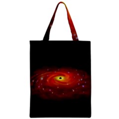 Space Galaxy Black Sun Zipper Classic Tote Bag