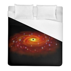 Space Galaxy Black Sun Duvet Cover (full/ Double Size)