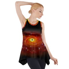 Space Galaxy Black Sun Side Drop Tank Tunic