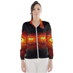 Space Galaxy Black Sun Wind Breaker (women)