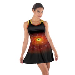 Space Galaxy Black Sun Cotton Racerback Dress by Mariart