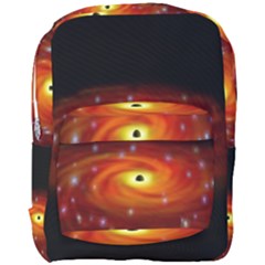 Space Galaxy Black Sun Full Print Backpack by Mariart